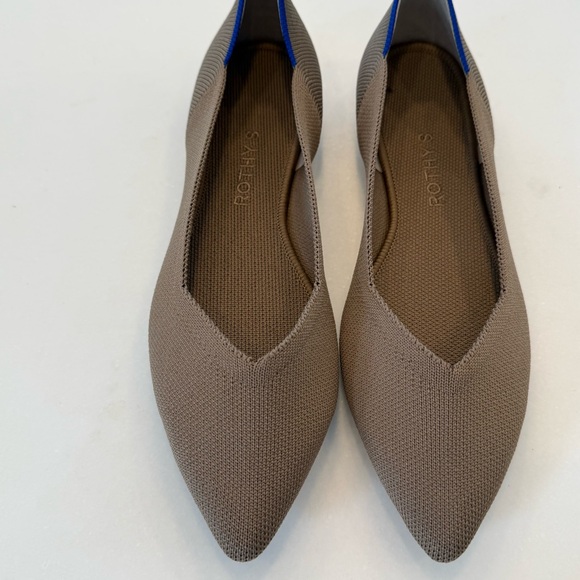 Rothy's The Point Ballet Flat Slip-On Comfortable Portobello Tan Size 9.5 NEW - Picture 4 of 9